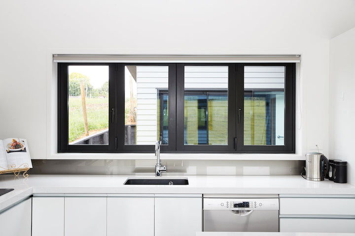 Haus of Doors Aluminum Bifold Window 96"Wx48"H - OUT SWING FROM EXTERIOR VIEW image 6