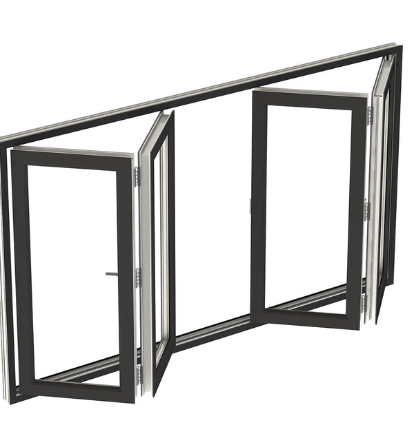 Haus of Doors Aluminum Bifold Window 96"Wx48"H - OUT SWING FROM EXTERIOR VIEW image 0