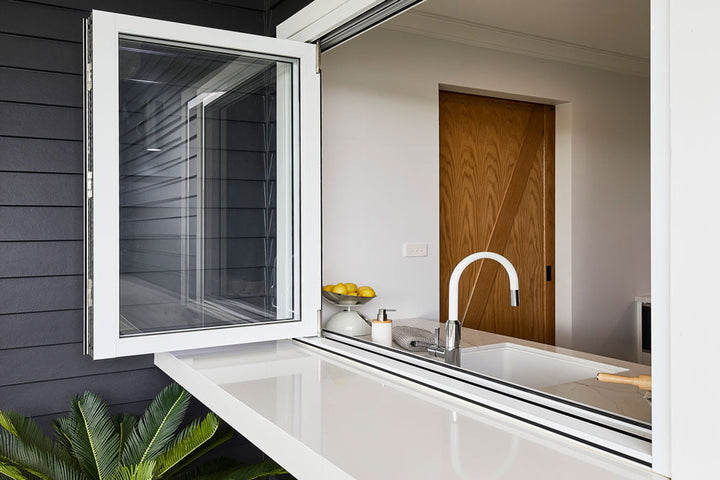 Haus of Doors Aluminum Bifold Window 60"Wx48"H - OUT SWING FROM EXTERIOR VIEW image 3