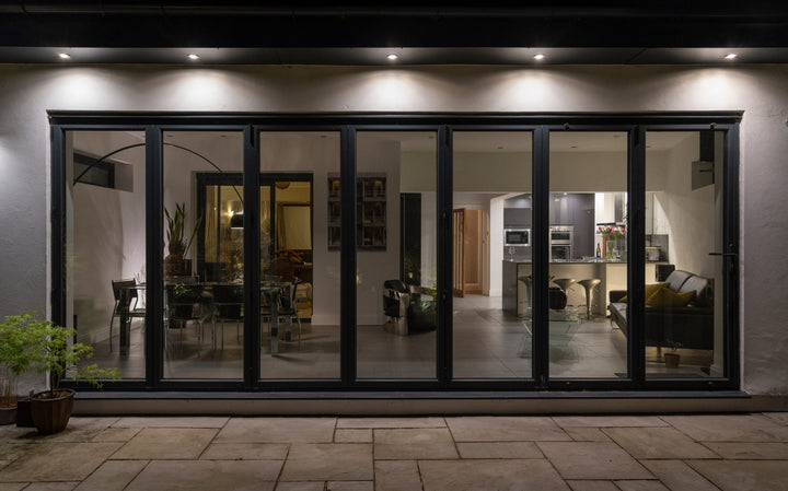 Aluminum Bifold Door 192"Wx96"H - OUT SWING FROM EXTERIOR VIEW image 3