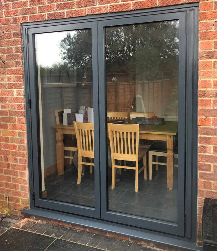 Aluminum Bifold Door 72"Wx80"H - OUT SWING FROM EXTERIOR VIEW image 2