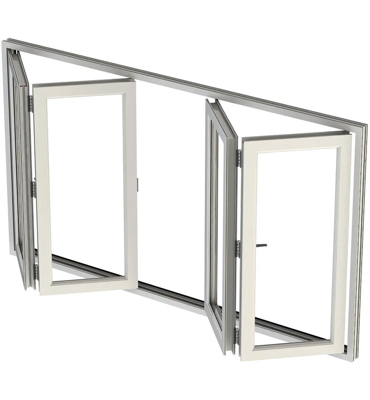 Haus of Doors Aluminum Bifold Window 96"Wx48"H - OUT SWING FROM EXTERIOR VIEW image