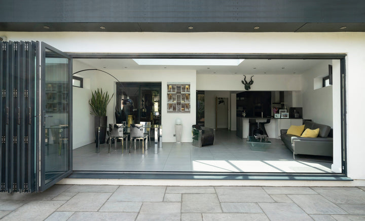 Aluminum Bifold Door 240"Wx96"H - OUT SWING FROM EXTERIOR VIEW image 10