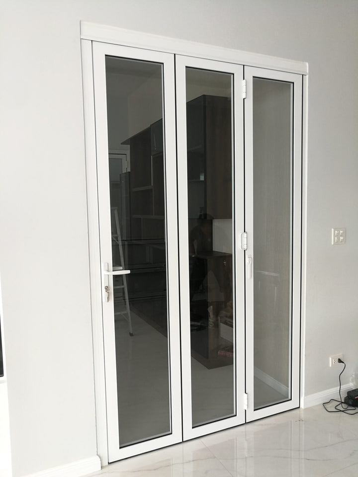 Aluminum Bifold Door 120"Wx80"H - OUT SWING FROM EXTERIOR VIEW image 7