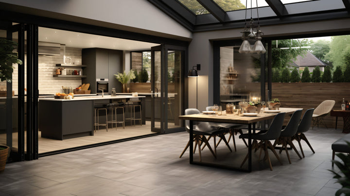Aluminum Bifold Door 192"Wx96"H - OUT SWING FROM EXTERIOR VIEW image 14